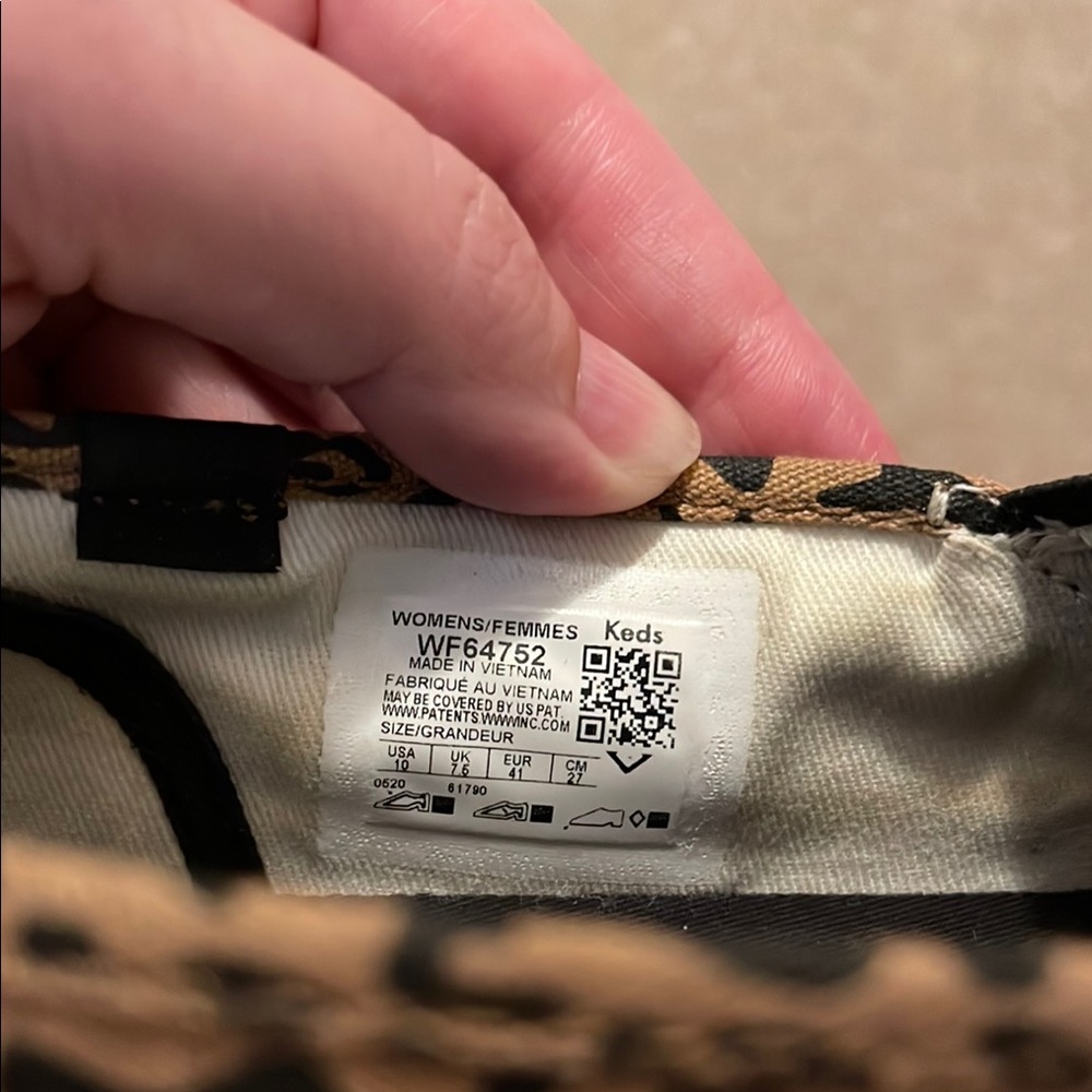 Keds Leopard Print Slip-On Sneakers Brown Black - Picture 3 of 5